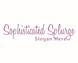 Feminine Signature Wordmark logo design