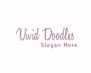 Feminine Signature Wordmark logo design