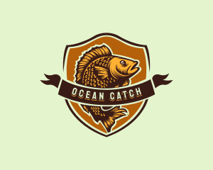 Fisherman Shield Fish logo