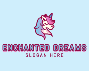 Mythical Unicorn Horse logo