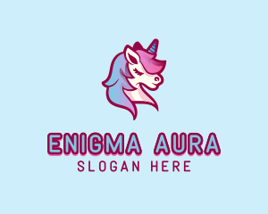 Mythical Unicorn Horse logo