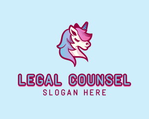 Mythical Unicorn Horse logo