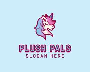 Mythical Unicorn Horse logo design