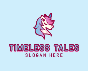 Mythical Unicorn Horse logo design