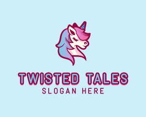 Mythical Unicorn Horse logo design