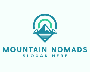 Mountain Location Pin logo design