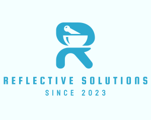 Blue Pharmacy Letter R logo design