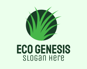 Eco Lawn Grass logo design