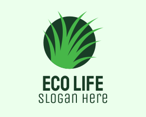 Eco Lawn Grass logo design