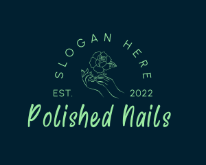 Hand Spa Flower logo design