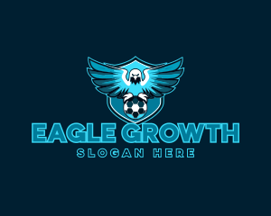 Blue Eagle Hawk Soccer logo design