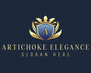 Elegant Crown Crest logo design