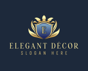 Elegant Crown Crest logo design