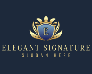 Elegant Crown Crest logo design