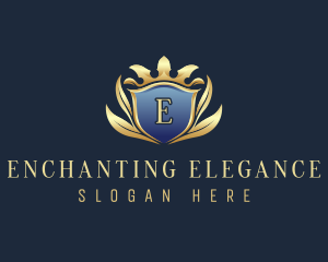 Elegant Crown Crest logo design