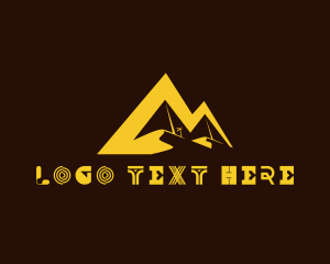 Desert Pyramid Letter M logo