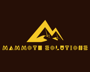 Desert Pyramid Letter M logo design