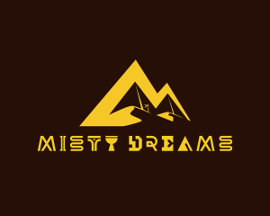 Desert Pyramid Letter M logo design