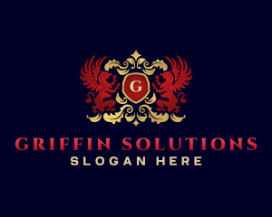 Royal Griffin Shield logo design