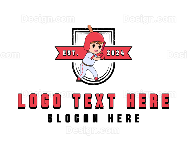 Kid Baseball Training Logo