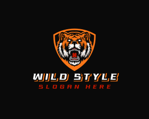 Wild Tiger Shield logo design