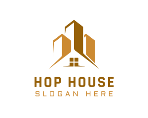 Gold House Building  logo design