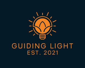 Incandescent Light Bulb  logo design