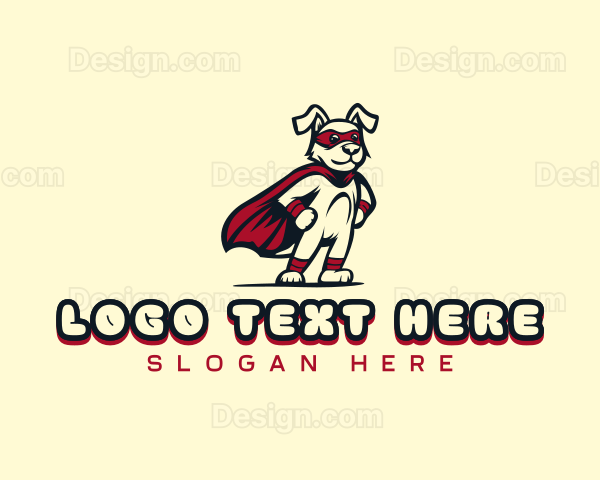 Superhero Canine Pet Logo