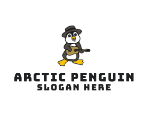 Penguin Guitar Musician logo