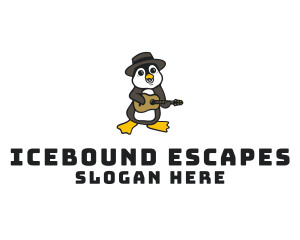 Penguin Guitar Musician logo