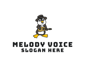 Penguin Guitar Musician logo