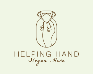 Diamond Jewelry Hand logo design