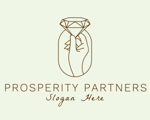 Diamond Jewelry Hand logo