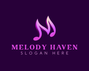 Musical Note Melody logo design