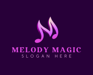 Musical Note Melody logo design