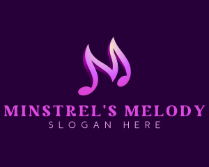 Musical Note Melody logo design