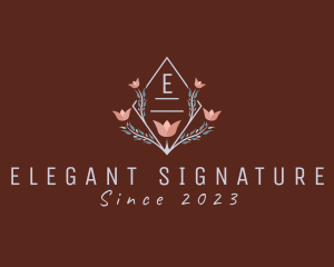 Elegant Flower Boutique logo design