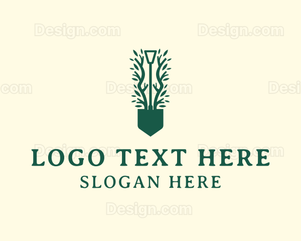 Landscaping Garden Shovel Logo