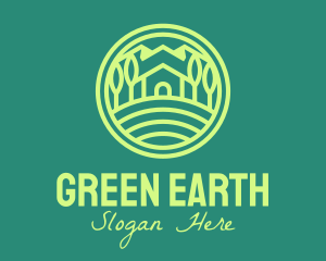 Green Eco House Cabin logo