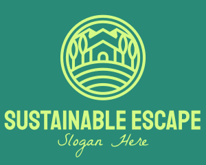 Green Eco House Cabin logo