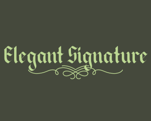 Elegant Gothic Script logo design