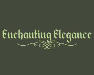 Elegant Gothic Script logo design