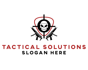 Skull Target Rifle Gun logo