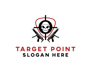 Skull Target Rifle Gun logo