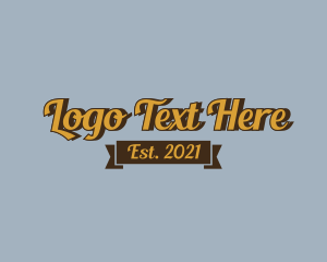 Facebook - Retro Banner Script logo design