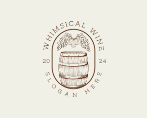 Grape Winery Barrel logo design