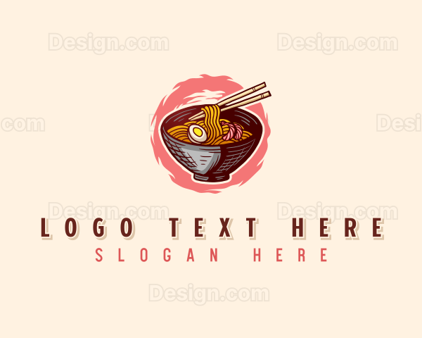 Egg Ramen Noodle Logo