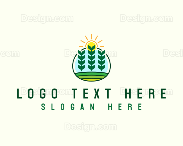 Agriculture Wheat Crop Logo