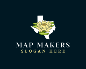 Texas Nymphaea Flower logo design