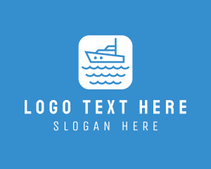 Marine Sailboat App logo design